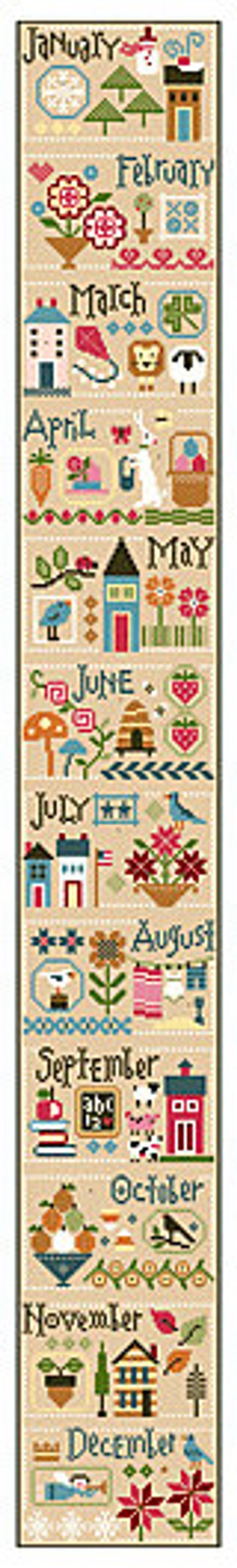 OUT OF PRINT Yearbook November /& December Lizzie Kate Counted Cross Stitch Chart Pattern Lizzie Kate Double Flip F163 16-2254