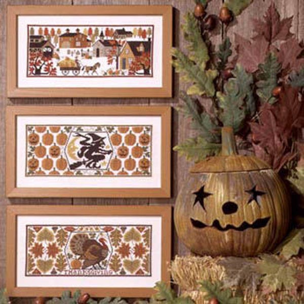 Harvest Time *FREE Insured Shipping* Prairie Schooler Retired Counted Cross Stitch Chart Pattern Book No. 93 Authorized Reprint 01-2136