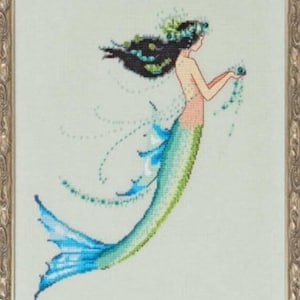 MERMAID AZURE Counted Cross Stitch Pattern: Nora Corbett Mirabilia Designer NC190 La Petite Mermaids