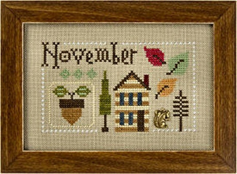 OUT OF PRINT Yearbook November /& December Lizzie Kate Counted Cross Stitch Chart Pattern Lizzie Kate Double Flip F163 16-2254