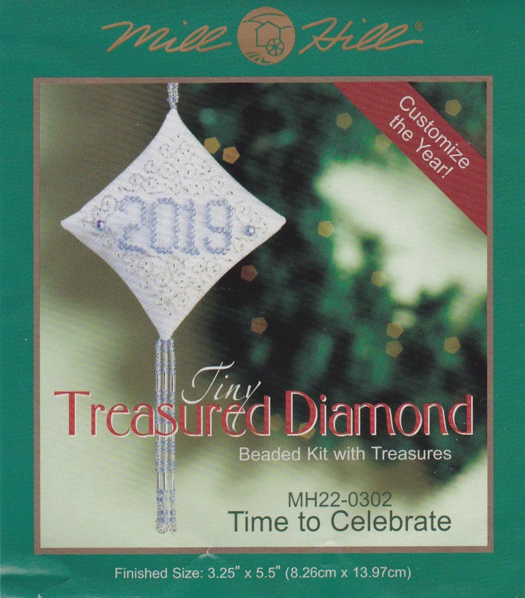 Treasured Diamond Design Time to Celebrate Kit: Mill Hill Tiny Treasured Diamonds Beaded Cross ...