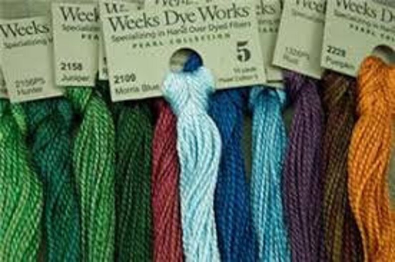 Weeks Dye Works Hand Dyed Pearl Cotton Thread Etsy