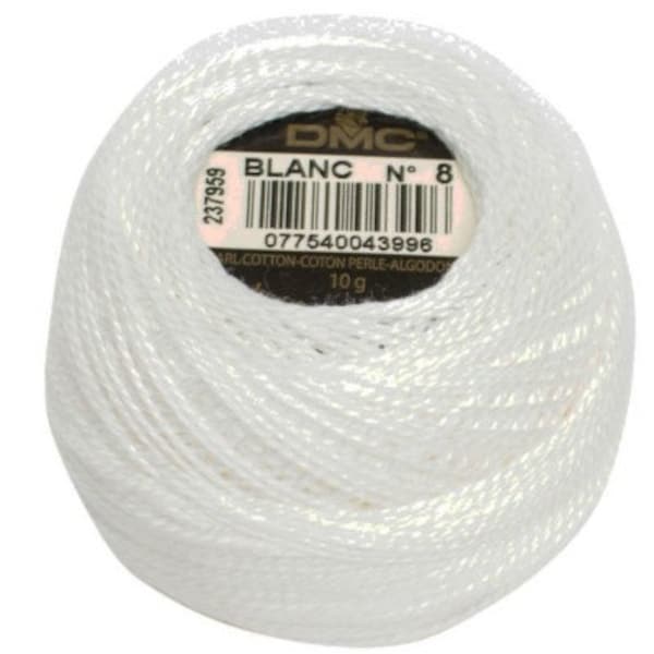 Colors White to 699 DMC Pearl Cotton Size 8 Balls *INSURED SHIPPING* Threads Perle Cotton Coton Perle' Art. 116