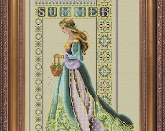 CELTIC SUMMER *FREE Insured Shipping* Counted Cross Stitch Charts Patterns Lavender & Lace Marilyn Leavitt-Imblum LL56 Not Finished/Framed