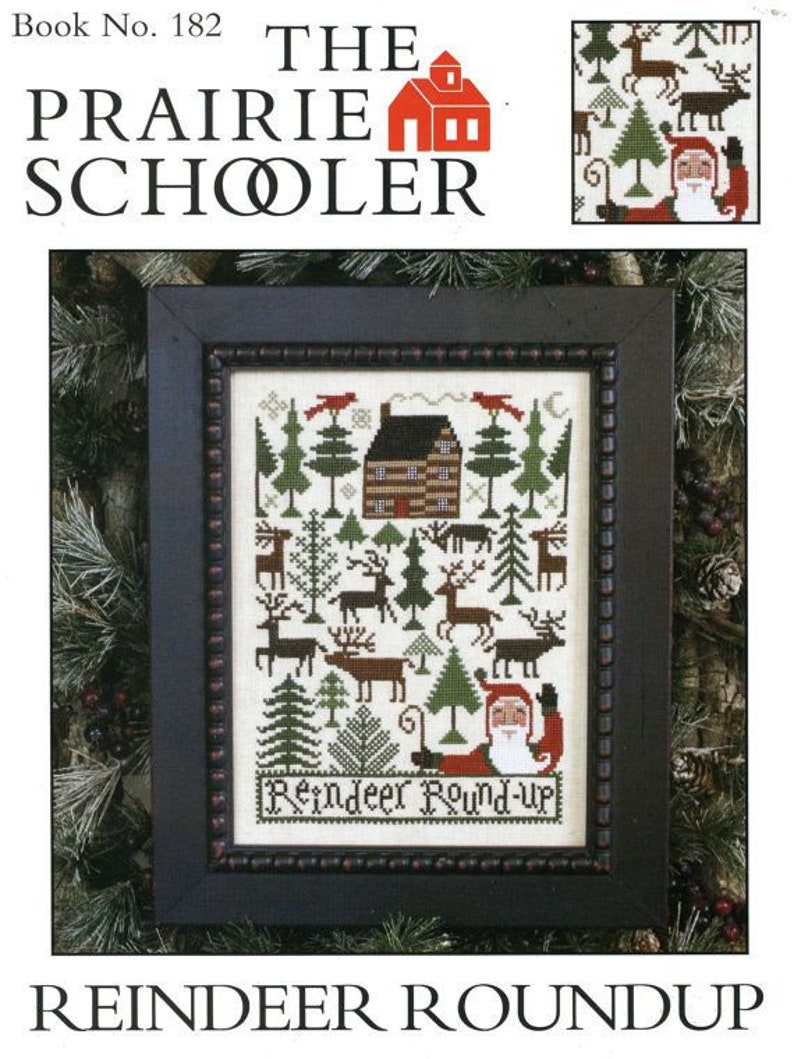 Folk Art Christmas Prairie Schooler Cross Stitch Pattern Original 124
