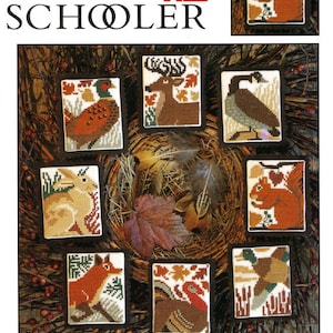 Champs d'automne *Livraison assurée GRATUITE* Grille de point de croix compté Prairie Schooler, livre n° 159 09-2164 Dépliant original pour papier cartonné