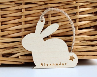 Personalised Easter decoration - Easter basket tag ~ Easter gift tag ~ Easter bunny tag ~ Easter bunny decoration