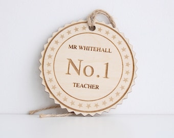 Teaching assistant award Best Ever Gift Present Details about   Personalised Teacher Medal 
