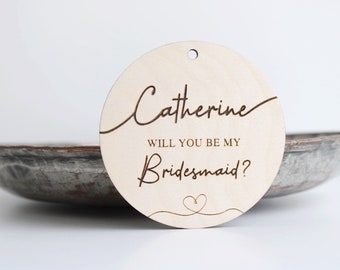 Bridesmaid / Maid of Honour gift proposal ~ personalised bridesmaid gift