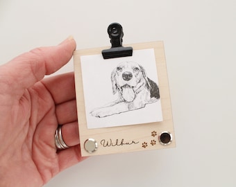 Personalized Pet Memorial Frame: Maple Veneer Photo Display