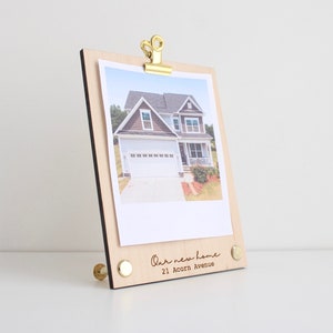 Housewarming picture frame, Polaroid photo frame, 5th wedding anniversary gift