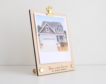 Housewarming picture frame, Polaroid photo frame, 5th wedding anniversary gift