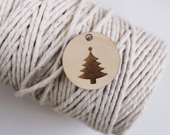 20 wood Christmas gift tags made from maple veneer ~ perfect for decorating Christmas gifts ~ Christmas tree gift tags