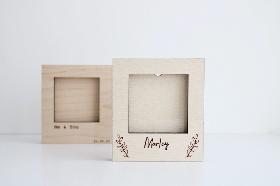 Engraved Maple Wood Picture Frame: Freestanding Photo Display (2x2) - Etsy