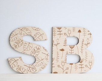 Large wooden letter ~ nursery decor