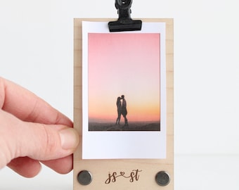 Maple Wood Instax Mini Frame: Personalized Photo Display