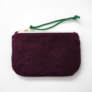Cartera / bolso de mano / bolso con cremallera de lona encerada mulberry