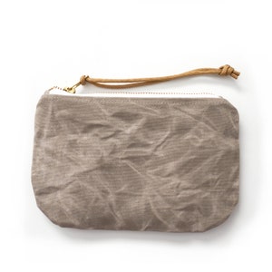 Cartera / bolso de mano / bolso con cremallera de lona encerada aluminum