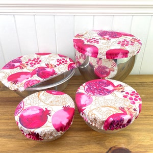 Reusable bowl covers: tropical fruit