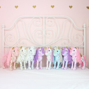 Pink Pegasus. Winged Unicorn in Star Fabric. Horse Doll With Gold Horn ...