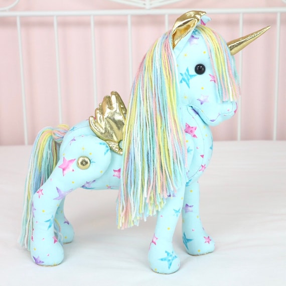 unicorn with rainbow hair toy