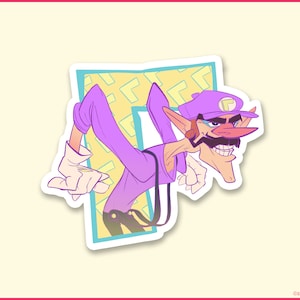 Waluigi - Die-Cut Vinyl Sticker
