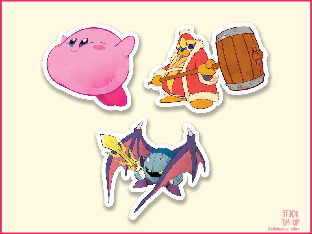 Meta Knight Sticker Kirby, Dedede, Meta Knight - Die-cut Vinyl Stickers - Etsy