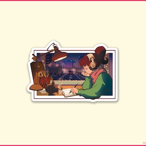 Lo-fi Girl - Die-Cut Vinyl Aufkleber