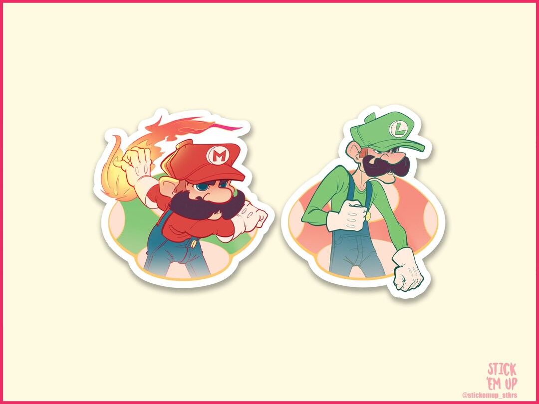 Mario Bros. Die-cut Vinyl Stickers - Etsy