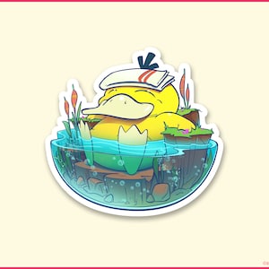 Pokémon - Psyduck - gestanste vinylsticker
