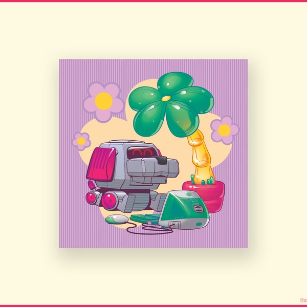 Pink Poo-Chi - 2000's Aesthetic | 6 x 6 Mini Art Print