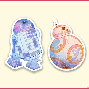Star Wars - R2-D2 & BB-8 - Gestanzte Vinyl-Aufkleber