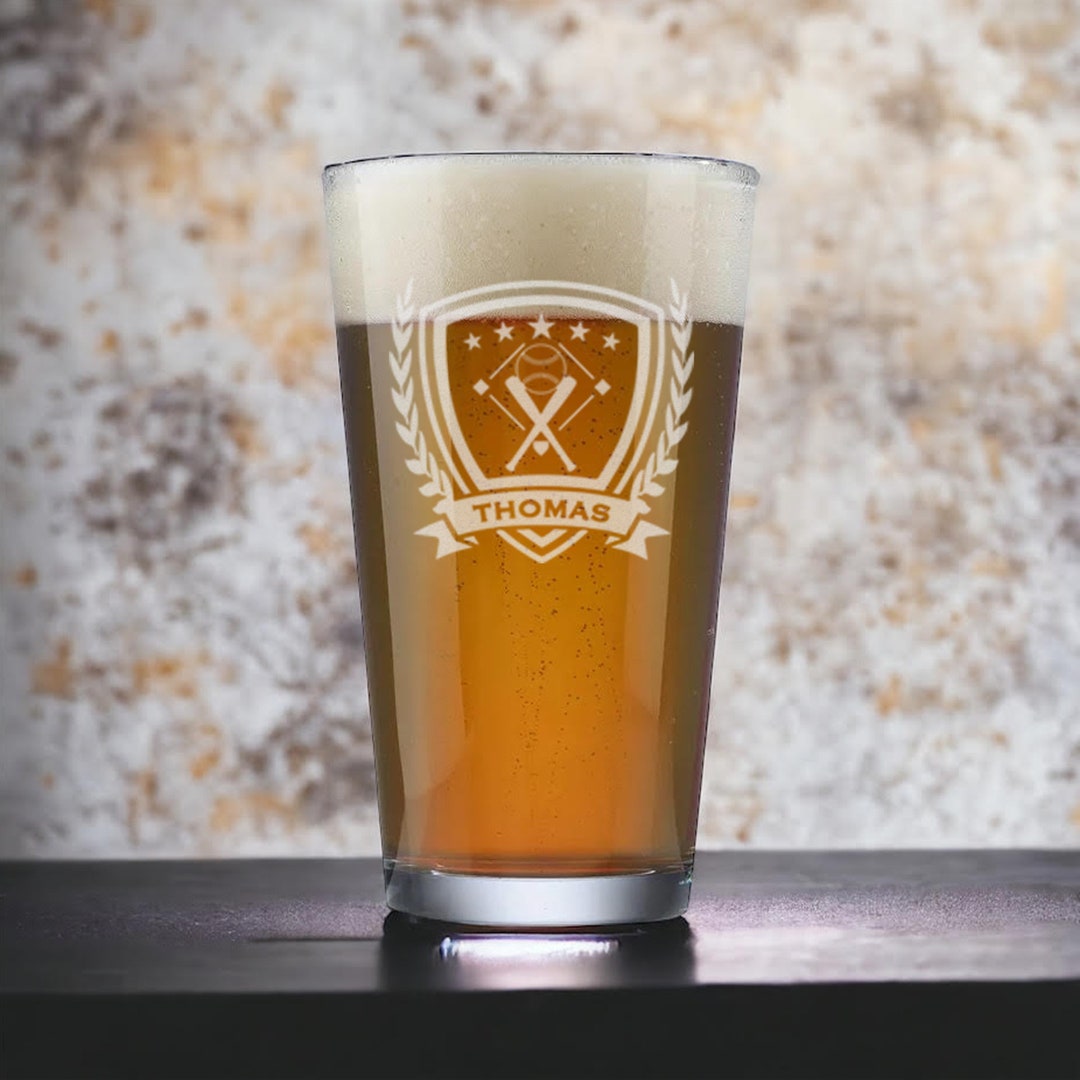Personalized Baseball Pint Beer Glass / Laser Engraved 16 Oz. - Etsy