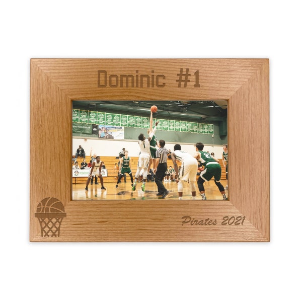 Basketball picture frame personalized, Basketball team gift engraved / 4x6 photo frame / Laser engraved