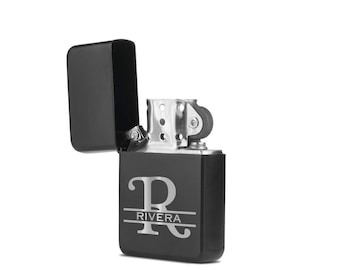 Monogram Lighter, Engraved lighter, Personalized lighter / Laser engraved lighter w/case  Cigar lighter, Engraved lighter, Custom lighter