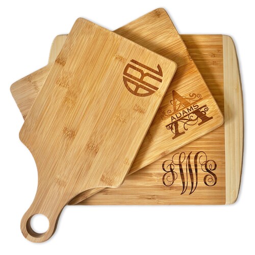 Personalized Engraved Cutting Board Monogram Cutting Board Etsy