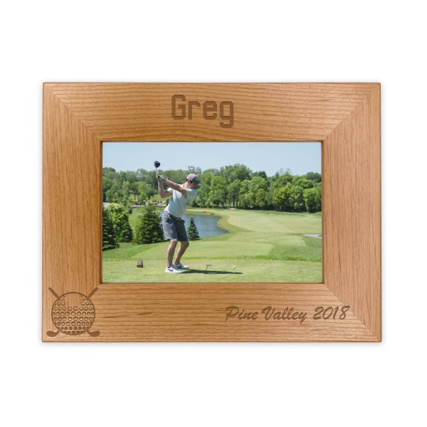 Golf picture frame personalized, Golf team gift engraved / 4x6 photo frame / Laser engraved