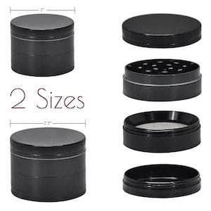 Monogram Black Herb Grinder, Personalized Grinder / Laser engraved zdjęcie 3