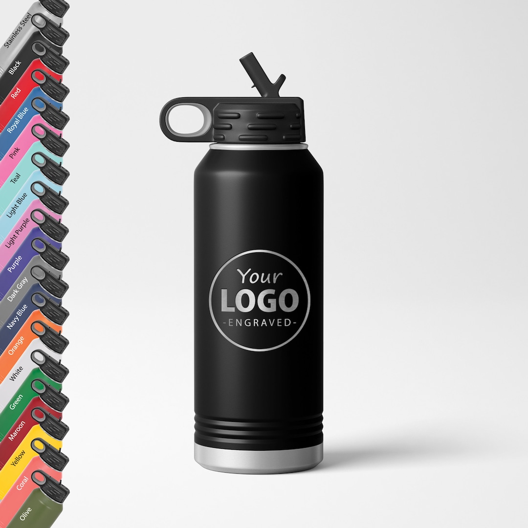 Custom Engraved Water Bottles With Your Logo or Image Laser Engraved ...