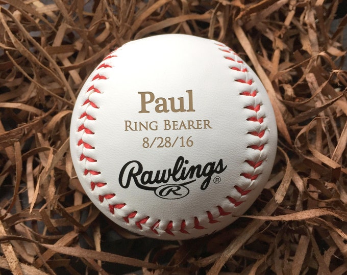 Personalized Baseball, engraved baseball, personalized baseball gift, custom baseball, groomsman gift/Laser Engraved baseball