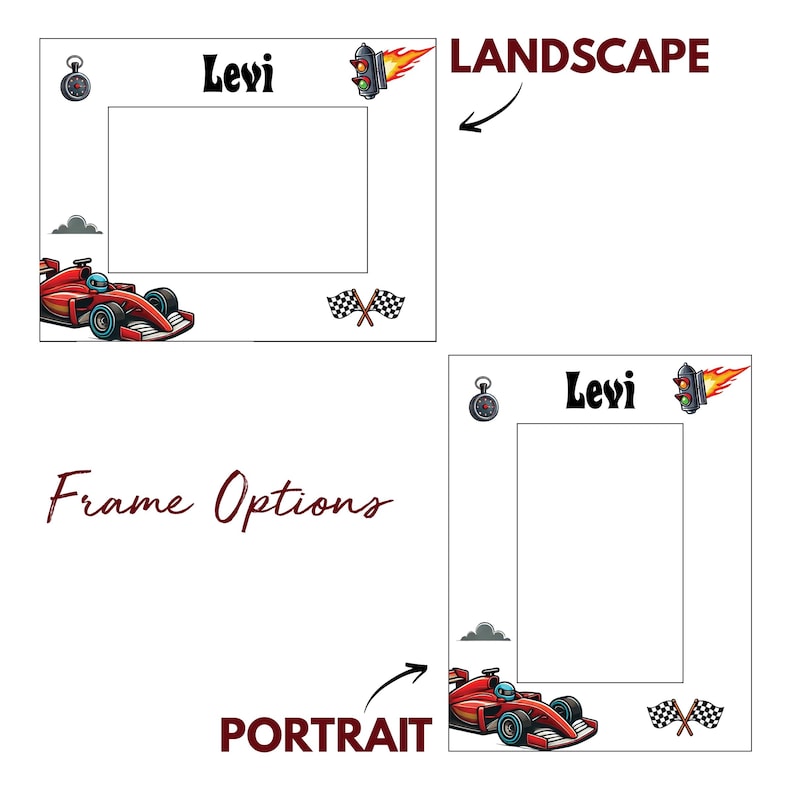 Race Car Picture Frame Personalized, Kids Picture Frame, Baby Gift ...