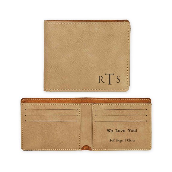 Personalized Wallet Engraved leather wallet Gift for him