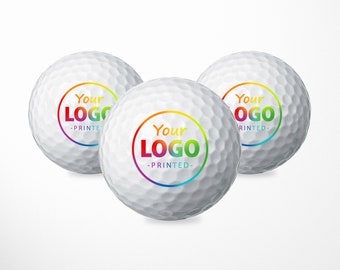 Custom printed golf balls with your text or photo, Golf gift idea / Real golf balls printed / Set of 3, 6, 9 or 12