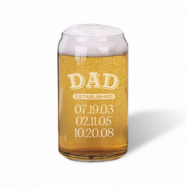 Incredible Fur Dad Photo - Personalized Custom Beer Glass