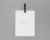 Typewriter thank you card Envely Cards