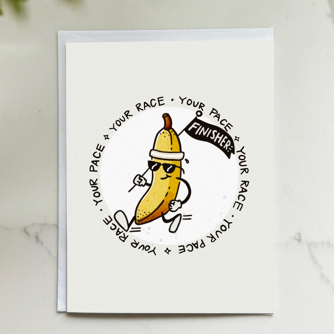 Banana Running Card for All Runners and Marathoners, Inspire With Art ...
