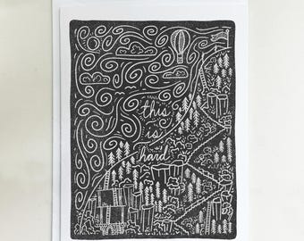 Encouragement Card for Difficult Times, You Can Do Hard Things (A2 Size)