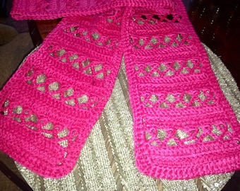 Pink Breast Cancer - Lyme  disease & Other causes awareness Ribbon Scarf!