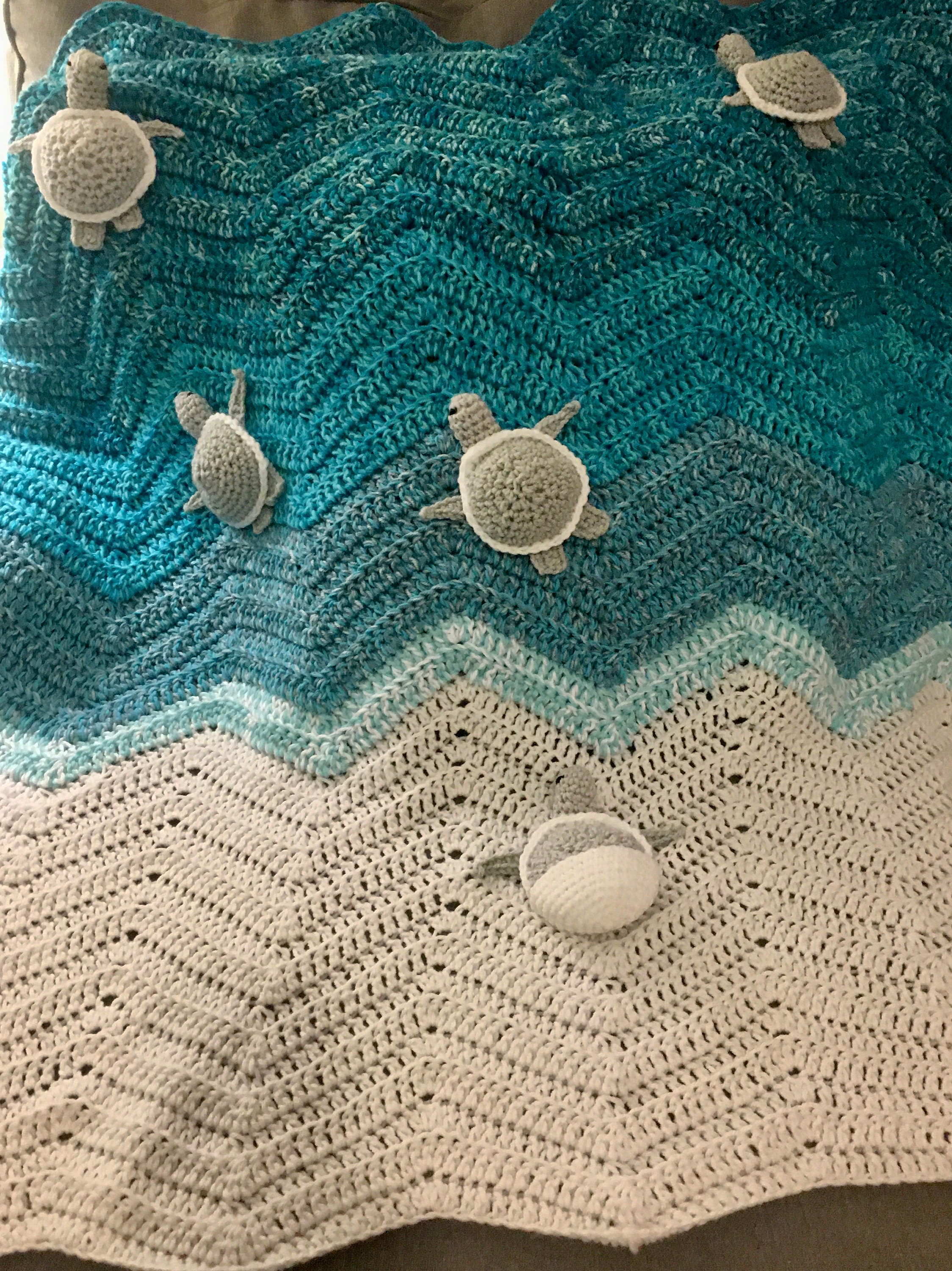 Sea turtle blanket crochet pattern free hotsell