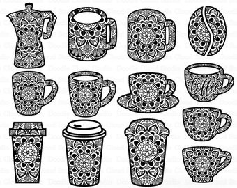 Download Mandala Coffee Svg Etsy